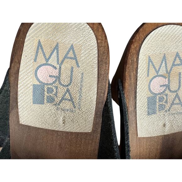 Swedish Maguba Chicago Matte Black Leather Clogs Size 40 / US 9.5 - Picture 3 of 7